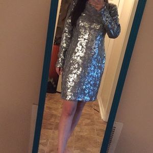 Aidan Mattox silver party dress!😍